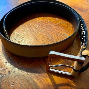 Men’s Calvin Klein brown leather belt size 34